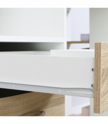 Multi-Storage & Workstation Desk Table Storage Shelves Home Office Oak HOMCOM