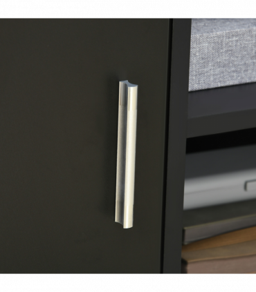 Multi-Storage Printer Unit Office Organisation w/ 5 Compartments Black HOMCOM