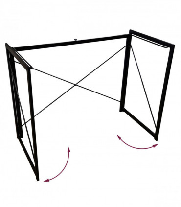 Multifunction Folding Desk Portable Compact Computer Table In Black