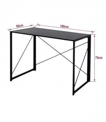 Multifunction Folding Desk Portable Compact Computer Table In Black