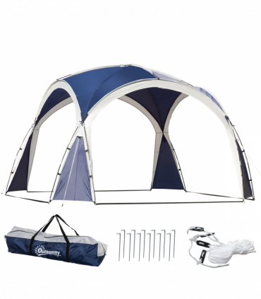 Outdoor Gazebo Event Dome Shelter Party Tent for Garden Blue and Grey