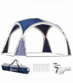 Outdoor Gazebo Event Dome Shelter Party Tent for Garden Blue and Grey