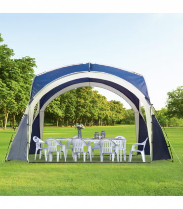 Outdoor Gazebo Event Dome Shelter Party Tent for Garden Blue and Grey