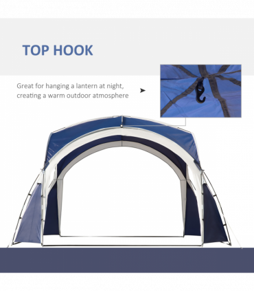 Outdoor Gazebo Event Dome Shelter Party Tent for Garden Blue and Grey