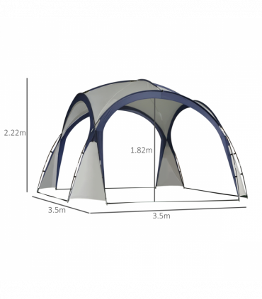 Outdoor Gazebo Event Dome Shelter Party Tent for Garden Outsunny