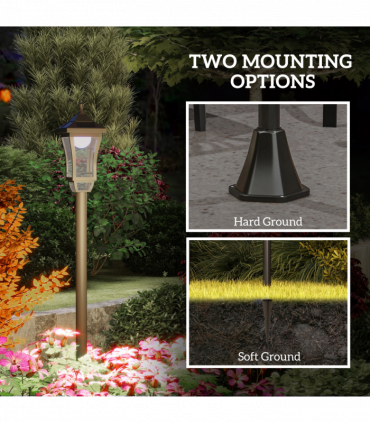 Outsunny 1.3 m LED Garden Lamp Post Light, Waterproof IP44, Cool White