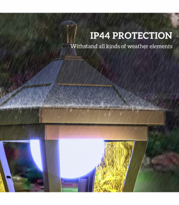 Outsunny 1.3 m LED Garden Lamp Post Light, Waterproof IP44, Cool White