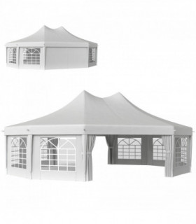 Outsunny 10 Sides Heavy Duty Tent Gazebo Outdoor Party Wedding Event Marquee
