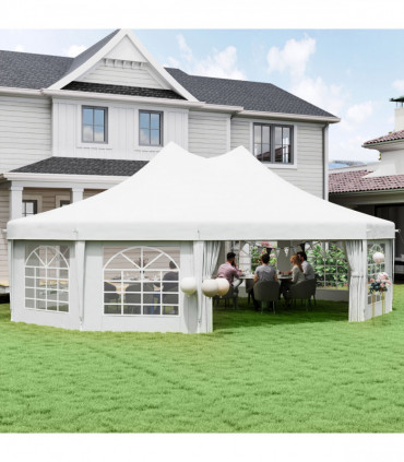 Outsunny 10 Sides Heavy Duty Tent Gazebo Outdoor Party Wedding Event Marquee