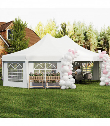 Outsunny 10 Sides Heavy Duty Tent Gazebo Outdoor Party Wedding Event Marquee