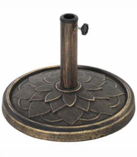 Outsunny 12kg Resin Garden Parasol Base Sun Umbrella Base, Bronze Tone