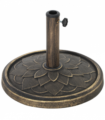 Outsunny 12kg Resin Garden Parasol Base Sun Umbrella Base, Bronze Tone