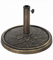 Outsunny 12kg Resin Garden Parasol Base Sun Umbrella Base, Bronze Tone