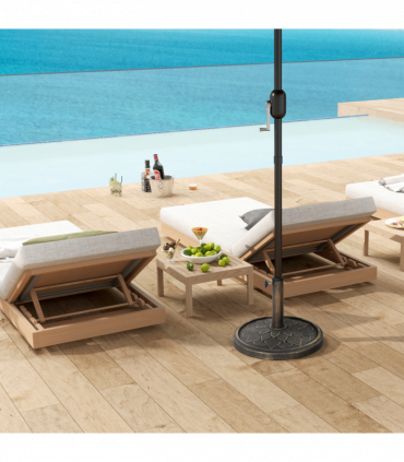 Outsunny 12kg Resin Garden Parasol Base Sun Umbrella Base, Bronze Tone