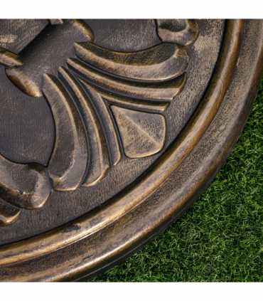 Outsunny 13KG Round Parasol Base Heavy Duty Cement Stand Umbrella Holder Bronze