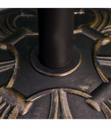 Outsunny 13KG Round Parasol Base Heavy Duty Cement Stand Umbrella Holder Bronze