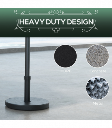 Outsunny 15kg Concrete Parasol Base Heavy Duty Round Umbrella Stand