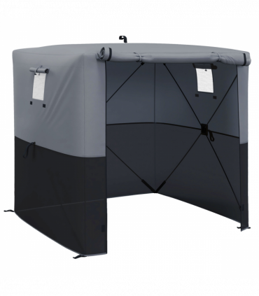 Outsunny 2 x 2m Pop Up Gazebo with Sides Easy up Party Tent with Carry Bag Black