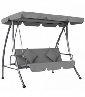 Outsunny 2-in-1 Swing Chair 3 Seater Hammock Cushion Bed Tilt Canopy
