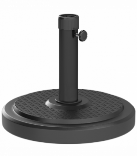 Outsunny 22kg Garden Parasol Base, Round HDPE Sun Umbrella Base, Black