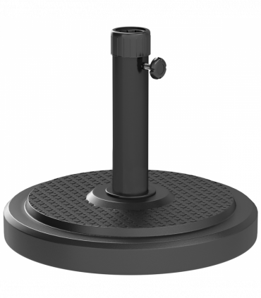 Outsunny 22kg Garden Parasol Base, Round HDPE Sun Umbrella Base, Black