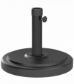 Outsunny 22kg Garden Parasol Base, Round HDPE Sun Umbrella Base, Black