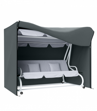 Outsunny 3 Seater Garden Swing Cover, Windproof and Anti-UV, Grey