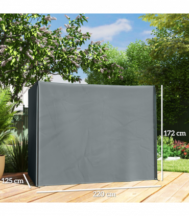 Outsunny 3 Seater Garden Swing Cover, Windproof and Anti-UV, Grey