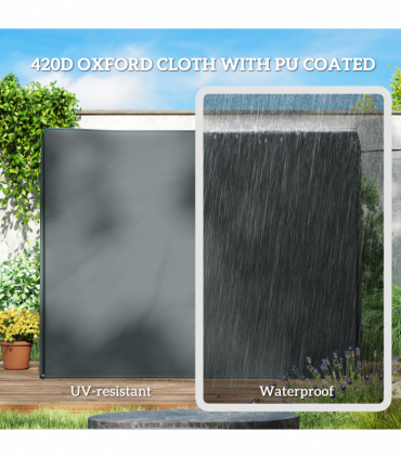 Outsunny 3 Seater Garden Swing Cover, Windproof and Anti-UV, Grey