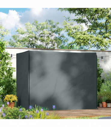 Outsunny 3 Seater Garden Swing Cover, Windproof and Anti-UV, Grey