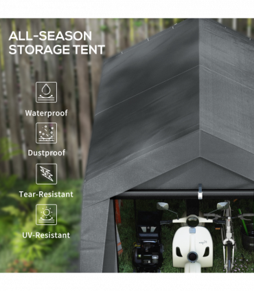 Outsunny 3 x 3(m) Garden Storage Shed, Waterproof and Heavy Duty Portable Shed