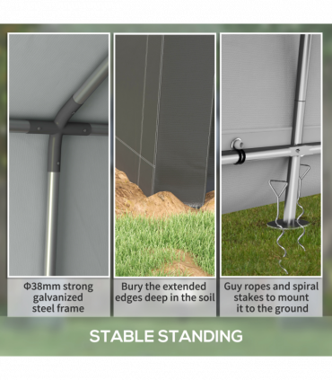 Outsunny 3 x 3(m) Garden Storage Shed, Waterproof and Heavy Duty Portable Shed