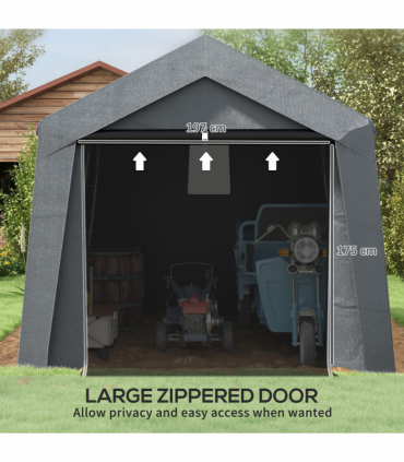 Outsunny 3 x 3(m) Garden Storage Shed, Waterproof and Heavy Duty Portable Shed