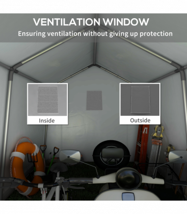 Outsunny 3 x 3(m) Garden Storage Shed, Waterproof and Heavy Duty Portable Shed