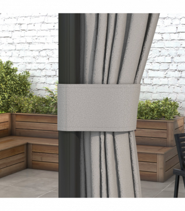 Outsunny 3 x 3(m) Patio Gazebo Garden Shelter w/ Mosquito Netting, Light Grey