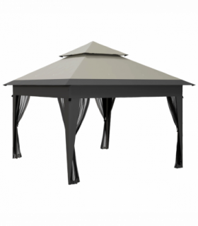 Outsunny 3 x 3(m) Pop Up Gazebo, Instant Shelter with Mosquito Netting, Grey