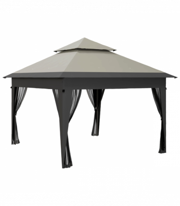 Outsunny 3 x 3(m) Pop Up Gazebo, Instant Shelter with Mosquito Netting, Grey