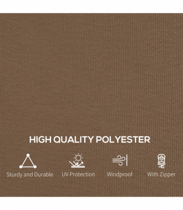 Outsunny 3 x 4(m) Universal Gazebo Replacement Sidewall Set, 4 Panels, Brown