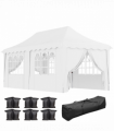 Outsunny 3 x 6m Pop Up Gazebo with Sides and Carry Bag, UPF50+, White