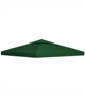 Outsunny 3(m) 2 Tier Garden Gazebo Top Cover Replacement Canopy Roof Dark Green
