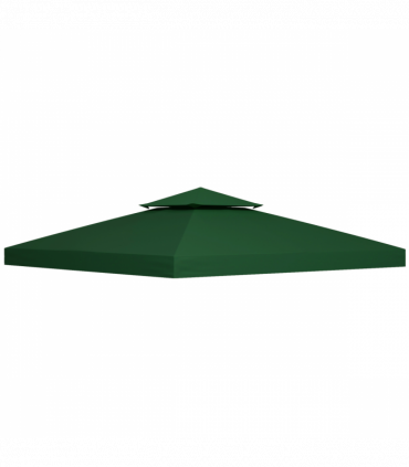 Outsunny 3(m) 2 Tier Garden Gazebo Top Cover Replacement Canopy Roof Dark Green