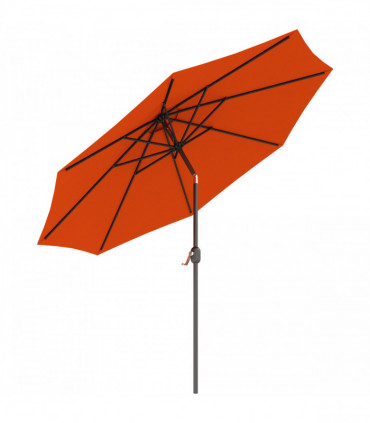 Outsunny 3(m) Garden Umbrella Outdoor Sunshade Canopy w/ Tilt & Crank Orange