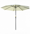 Outsunny 3(m) Patio Umbrella Outdoor Sunshade Canopy w/ Tilt & Crank Beige