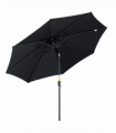 Outsunny 3(m) Patio Umbrella Outdoor Sunshade Canopy w/ Tilt & Crank Black