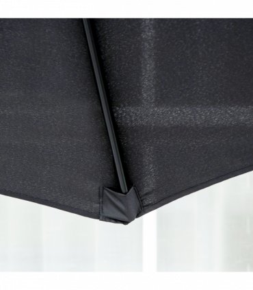 Outsunny 3(m) Patio Umbrella Outdoor Sunshade Canopy w/ Tilt & Crank Black