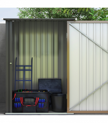 Outsunny 3.3ft x 3.4ft Outdoor Storage Shed Steel Garden Shed w/ Lockable Door