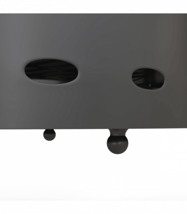 Outsunny 38cm Smokeless Wood Burning Firepit Metal Fire Pit, Dark Grey