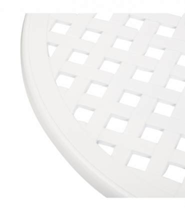 Outsunny 3PCs Garden Bistro Set Cast Aluminium Round Table with 2 Chairs White