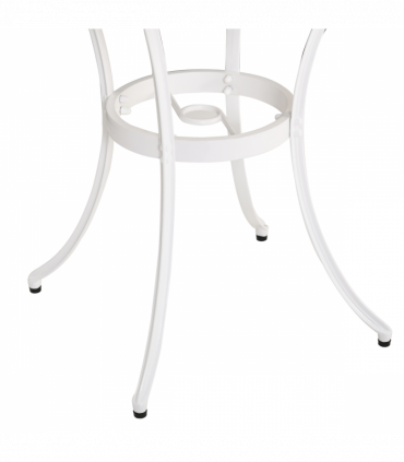 Outsunny 3PCs Garden Bistro Set Cast Aluminium Round Table with 2 Chairs White