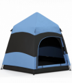 Outsunny 4 Person Pop Up Tent Camping Festival Hiking Shelter Family Blue&Black